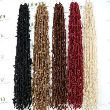 Julianna pre looped crochet hair distressed faux locs crochet hair braid distressed locs ombre locs hair